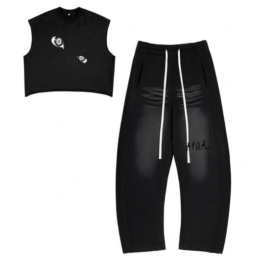 "Bundle & Save": Matching Tee + Pants – highlights the savings.